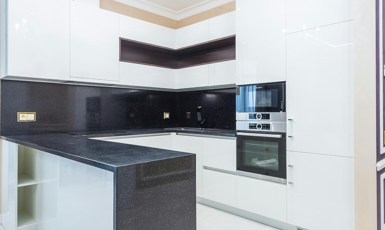 Premium family residence interior with contemporary wood finishes